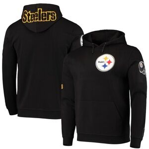 Pittsburgh Steelers Pro Standard Black Logo Pullover Cotton Embroidered Hoodie S